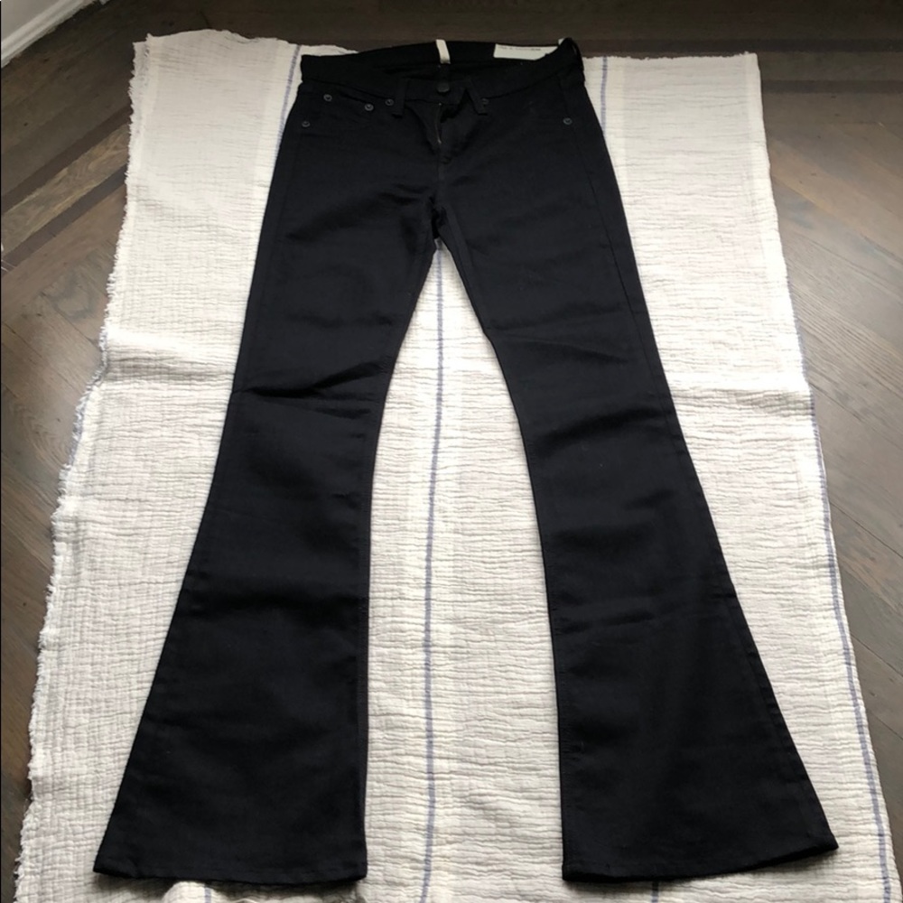 Wide flare leg rag and bone jeans